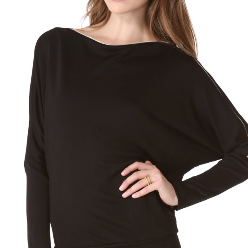 L’agence Dolman Black zip dress